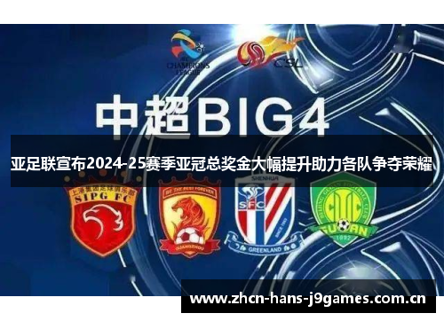 亚足联宣布2024-25赛季亚冠总奖金大幅提升助力各队争夺荣耀